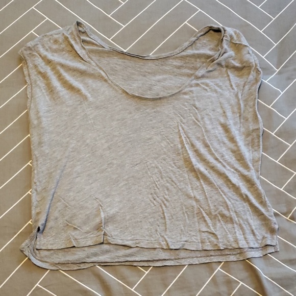 aerie Tops - aerie Gray Crop Top Tee